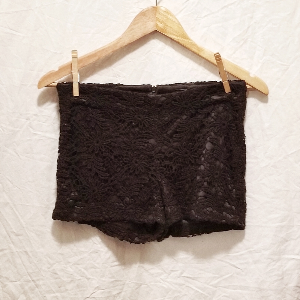 Monteau Black Lace Shorts